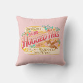 おばあちゃん我々すべての抱擁 – 私たちの愛を送信ピンク クッション (裏面)