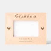 おばあちゃん我々愛あなたブラックハート名シンプル レーザー彫刻フレーム (正面)