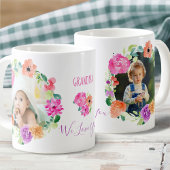 おばあちゃん我々愛する水の色のフローラリース写真 コーヒーマグカップ