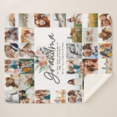 おばあちゃん数々のギフト写真の美しいフローラフリースb シェルパブランケット (正面(横))