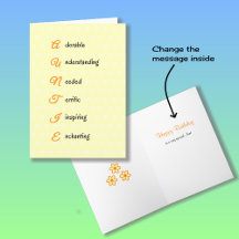 おばあちゃん文字花オレンジ