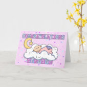 おばあちゃん新生児ガールおめでとう カード (黄色い花)