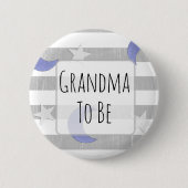 おばあちゃん星と月の赤ちゃんシャワー 缶バッジ (正面)