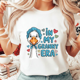 おばあちゃん時代に突入だよ ガチョウ かわいい ヴィンテージ風 トライブレンドＴシャツ