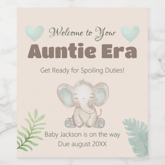 おばあちゃん時代の妊娠が明らかにワインラベルセット ワインラベル (シングルラベル)