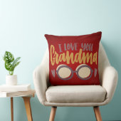 おばあちゃん書道台本レッド大好き クッション (椅子)