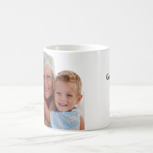 おばあちゃん最高のがフォトマグカップに名前を付ける コーヒーマグカップ (中央)