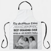 おばあちゃん最高のが新聞の見出しパーソナライズされたに掲載 エプロン (正面)