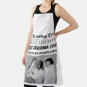 おばあちゃん最高のが新聞の見出しパーソナライズされたに掲載 エプロン (インサイチュ)