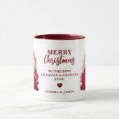 おばあちゃん最高のとおじいちゃん赤いクリスマス マグカップ (中央)
