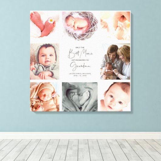 おばあちゃん最高のの写真に昇格するのはママのみ8 キャンバスプリント (インサイチュ (ウッドフロア))