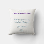 おばあちゃん最高のの写真 クッション (裏面)