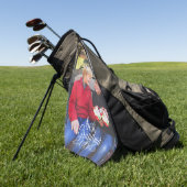 おばあちゃん最高のの写真 ゴルフタオル (グリーン)