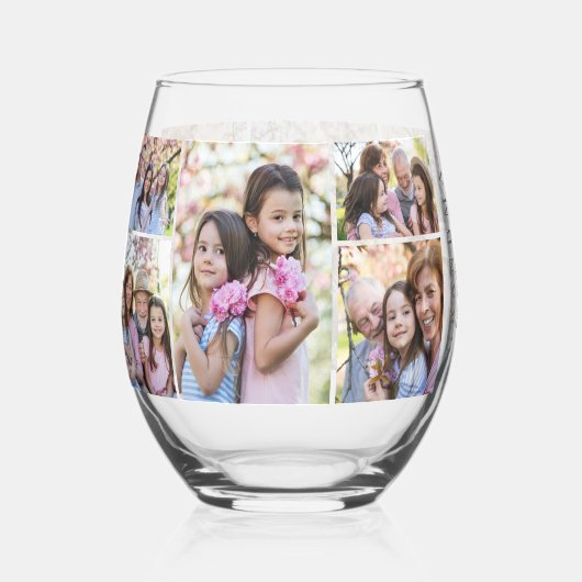 おばあちゃん最高のの写真 ステムなしワイングラス (裏面)