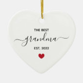 おばあちゃん最高のの最初年の陶器のオーナメント セラミックオーナメント (正面)