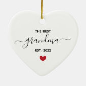 おばあちゃん最高のの最初年の陶器のオーナメント セラミックオーナメント (裏面)