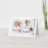 おばあちゃん最高のの言葉すべての大事な行事写真 カード (正面)