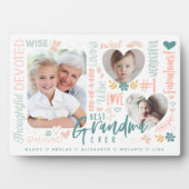 おばあちゃん最高のの言葉Grandkid写真コラージュ フォトプラーク (正面)