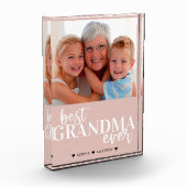 おばあちゃん最高のの赤面ピンク白フォトブロック フォトブロック (左)