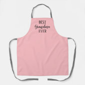 おばあちゃん最高のは今までピンクの灰色の台本のおばあちゃん エプロン (正面)
