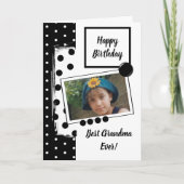 おばあちゃん最高のは写真と白黒で見た事が無い カード (正面)