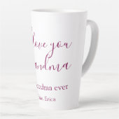 おばあちゃん最高のは常に祖父母の写真のギフトクラシック カフェラテマグ (右アングル)