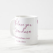 おばあちゃん最高のは常に祖父母の写真のギフトクラシック コーヒーマグカップ (正面左)