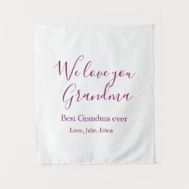 おばあちゃん最高のは常に祖父母の写真のギフトクラシック タペストリー