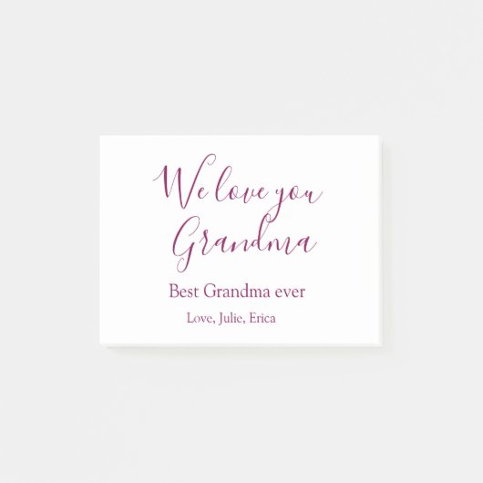 おばあちゃん最高のは常に祖父母の写真のギフトクラシック ポストイット (正面)