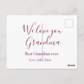 おばあちゃん最高のは常に祖父母の写真のギフトクラシック ポストカード (裏面)