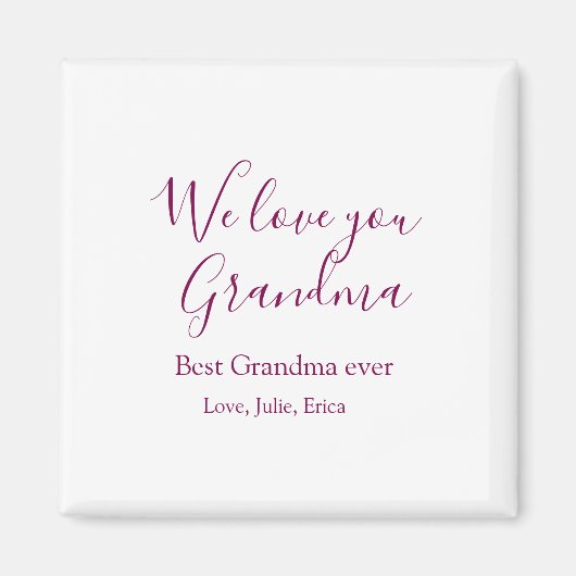 おばあちゃん最高のは常に祖父母の写真のギフトクラシック マグネット (正面)