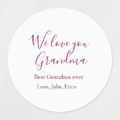 おばあちゃん最高のは常に祖父母の写真のギフトクラシック ラベル (デザイン2)