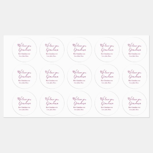 おばあちゃん最高のは常に祖父母の写真のギフトクラシック ラベル (シート)