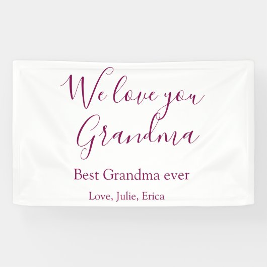 おばあちゃん最高のは常に祖父母の写真のギフトクラシック 横断幕 (横)