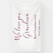 おばあちゃん最高のは常に祖父母の写真のギフトクラシック 横断幕 (縦)