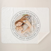 おばあちゃん最高のエバモダンークラシック写真 シェルパブランケット (正面(横))