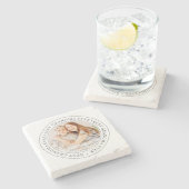 おばあちゃん最高のエバモダンークラシック写真 ストーンコースター (横)