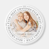 おばあちゃん最高のエバモダンークラシック写真 マグネット (正面)