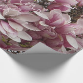 おばあちゃん最高のエバーピンクマグノリア花のフローラ ラッピングペーパー (角)