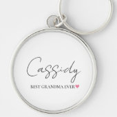 おばあちゃん最高のエバーモノグラム | キーチェパーソナライズされたーン キーホルダー (正面)