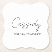おばあちゃん最高のエバーモノグラム | ペーパーコースター (正面)