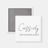 おばあちゃん最高のエバーモノグラム | 磁パーソナライズされた石 マグネット (正面/裏面)