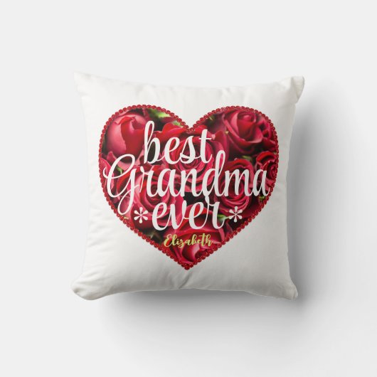 おばあちゃん最高のエバー赤いハートキープサケマザーズ・デイ クッション (正面)