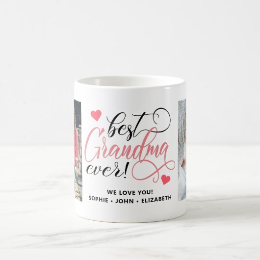 おばあちゃん最高のエバー2フォトタイポグラフィ コーヒーマグカップ (中央)