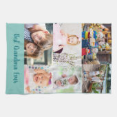 おばあちゃん最高のエバー6フォトメーソンリーグリッドグリーン キッチンタオル (横)