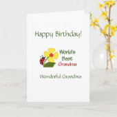 おばあちゃん最高のセンティーコロナウイルス誕生日 カード (黄色い花)