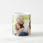 おばあちゃん最高のダスティバラ母の日フォトコラージュ コーヒーマグカップ (中央)