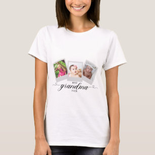 おばあちゃん最高の今まで写真コラージュパーソナライズされたかわいい Tシャツ