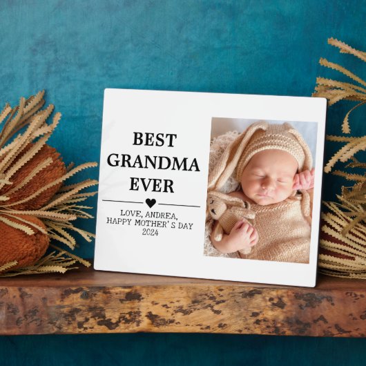 おばあちゃん最高の、おばあちゃん、おばあちゃんの日 フォトプラーク (側面)