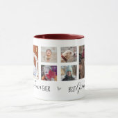 おばあちゃん最高のEver 6 Photo Collage White マグカップ (中央)